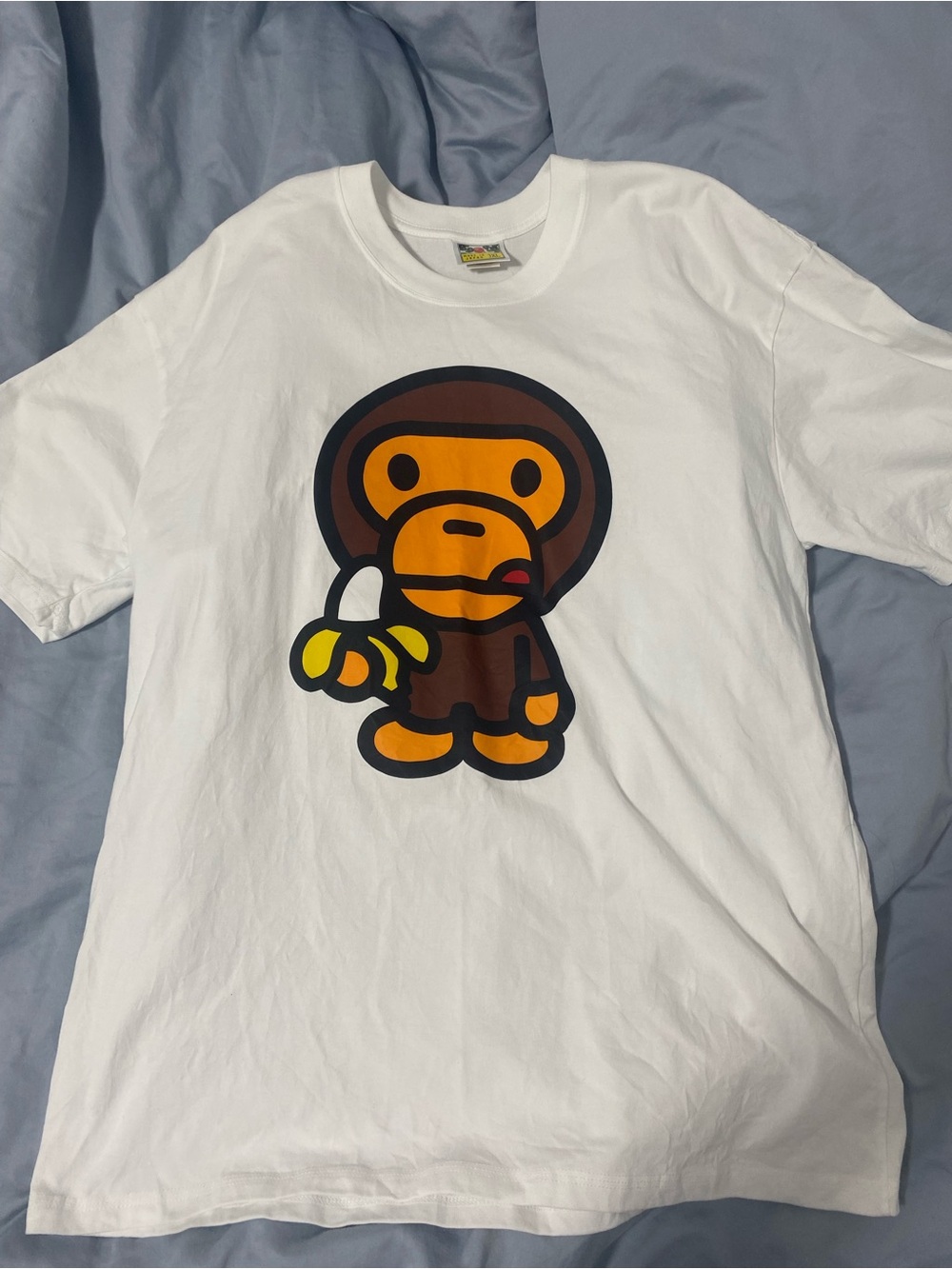 A Bathing Ape (BAPE) Baby Milo White Graphic Tee